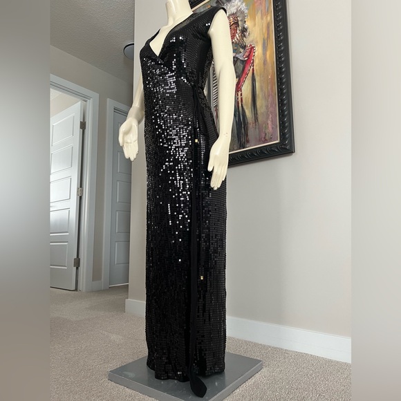 Michael Kors Sequin Wrap Maxi Dress - Picture 7 of 12